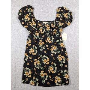 Altard State Women Dress Large NWT‎ Floral Yellow Mini Dress Cottagecore Y2k